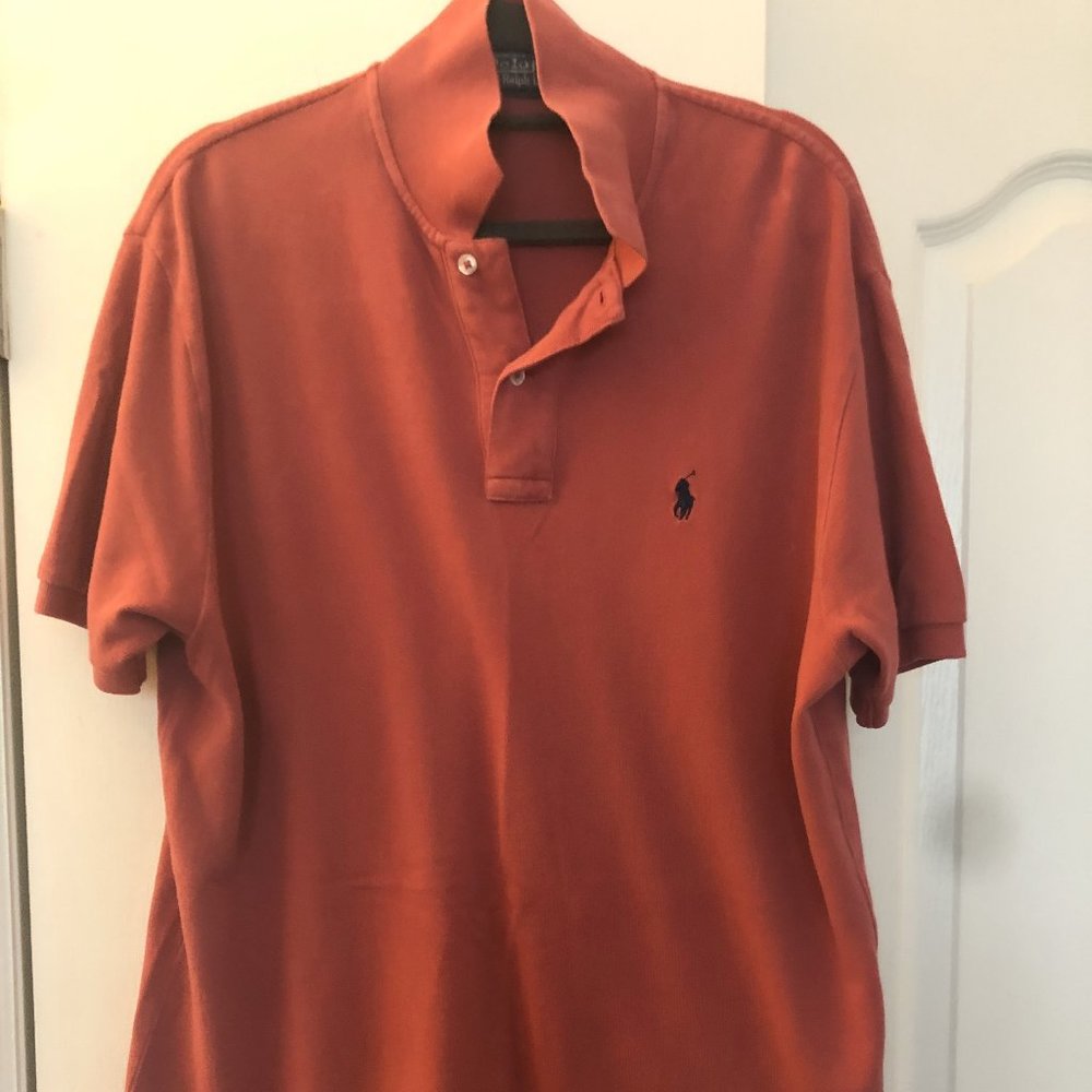 RL Classic Fit Mesh Polo (Evening Post Red/Navy)